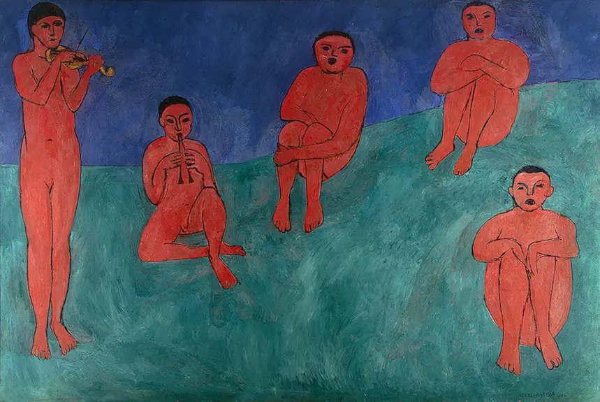 Henri Matisse'as, „Muzika“, 1910. Ermitažas