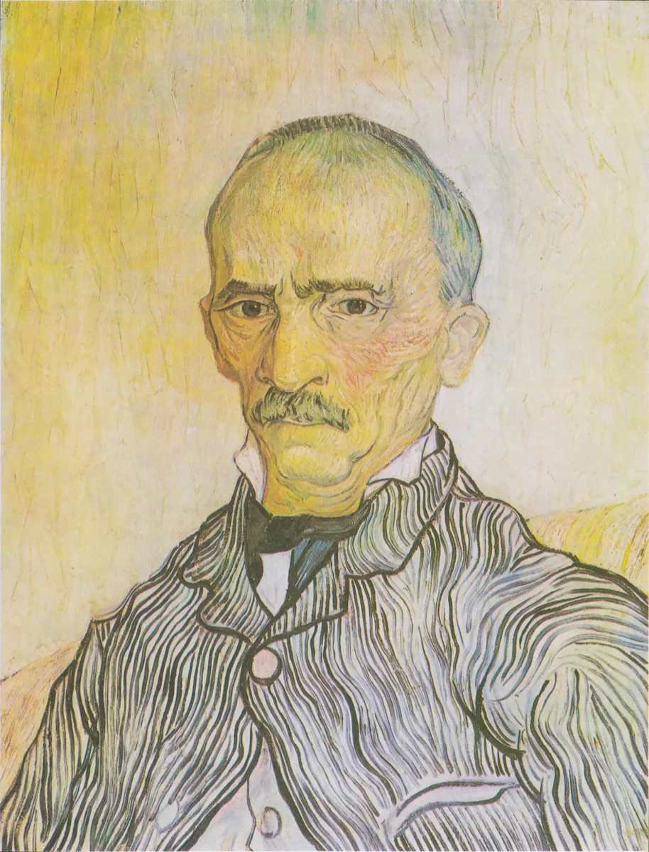 Vincent van Gogh, „Prižiūrėtojo Trabuco portretas“, 1889, Solothurno dailės muziejus