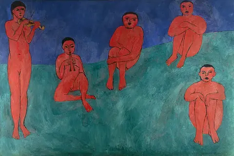 Henri Matisse'as, „Muzika“, 1910. Ermitažas