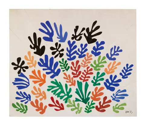Matisse'o „La Gerbe“ LACMA Davido Geffeno galerijose