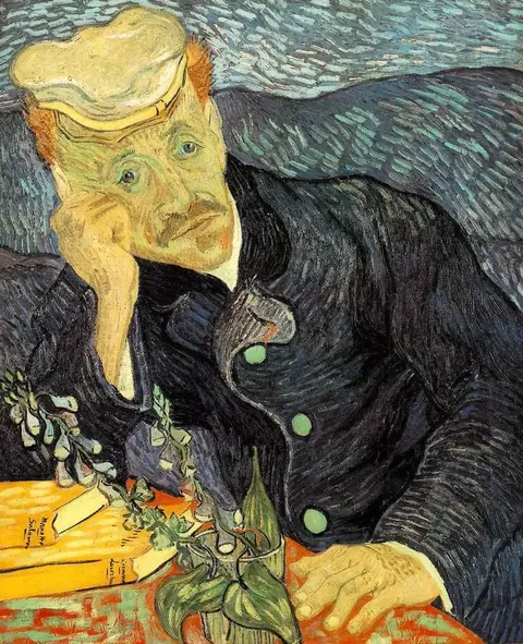 Vincentas van Goghas, „Daktaro Gachet portretas“, 1890