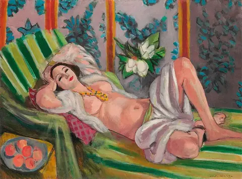 Henri Matisse'as, „Gulinti odaliska su magnolijomis“, 1923
