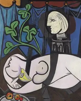 Pablo Picasso, „Nuogalė, žali lapai ir biustas“, 1932