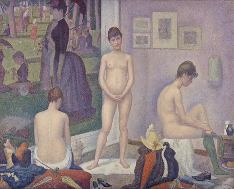 Georges'as Seurat, „Pozuotojos“, Barneso fondas